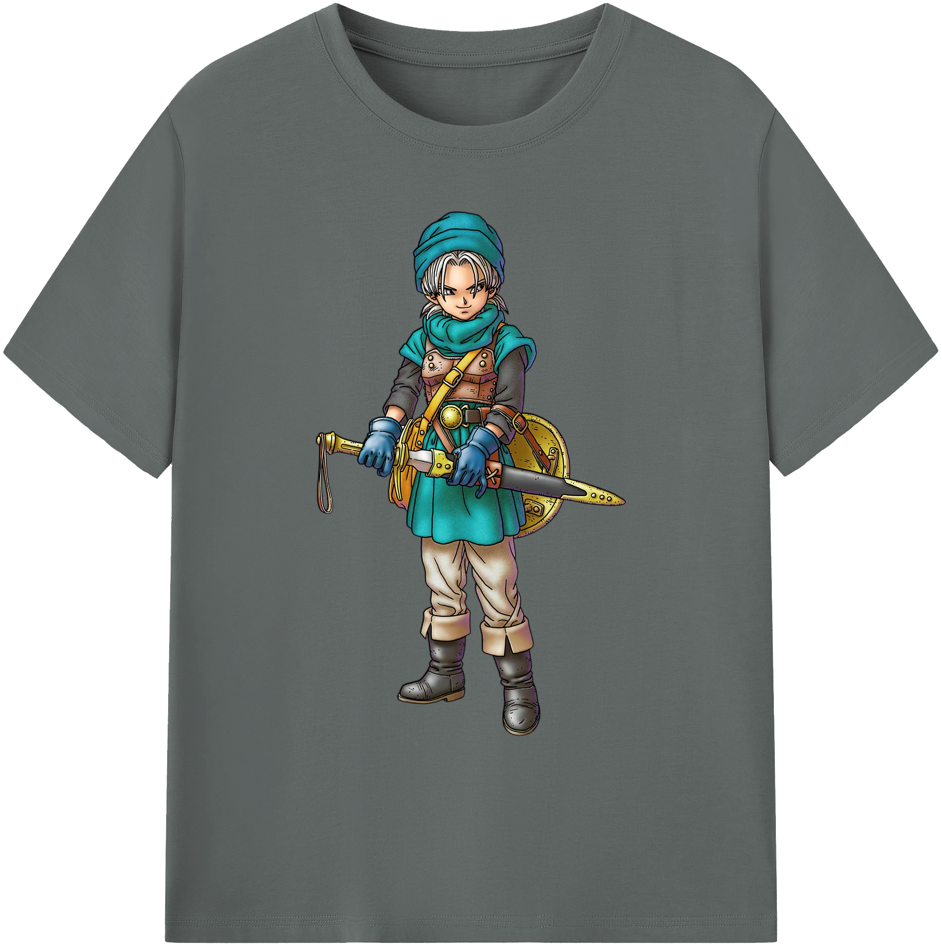 （画像用） ドラゴンクエスト Doragon Kuesuto Dragon Quest 綿100％ メンズ半袖Tシャツ｜肌触りやわらか＆通気性